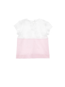 Girls | Two-Tone Jersey T-Shirt | White/FairyTale Pink