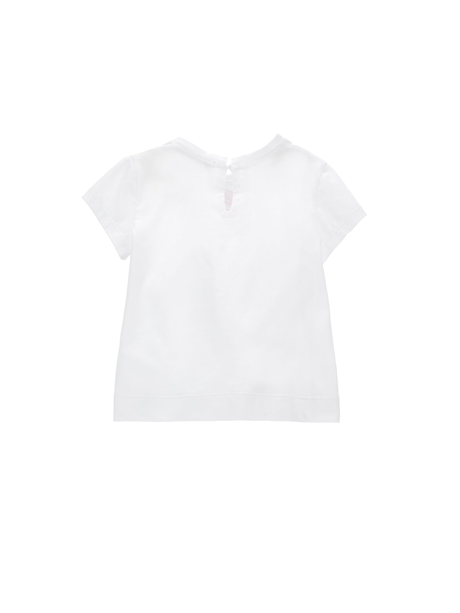 Girls | T-Shirt With Rose Necklace | White