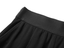 Elastic High-Waisted Wide-Leg Trouser | Black