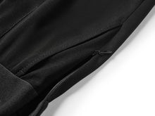 Elastic High-Waisted Wide-Leg Trouser | Black