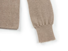 Cashmere Semi-Tall Collar Knit Top | Camel