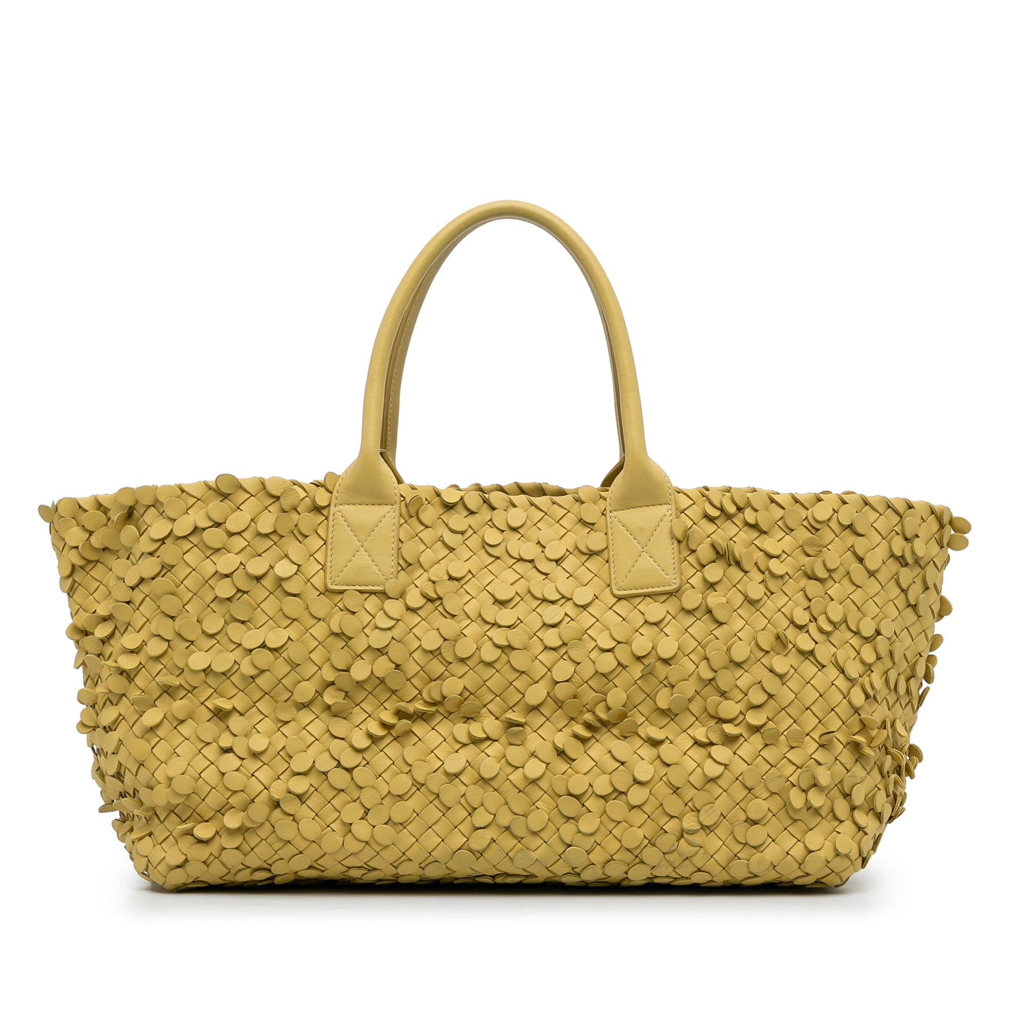 Bottega Veneta Pre-Owned Poussin Paillettes Cabat Tote | Women | Yellow