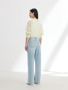 Vintage Straight-Leg Tencel Cotton jean | Blue