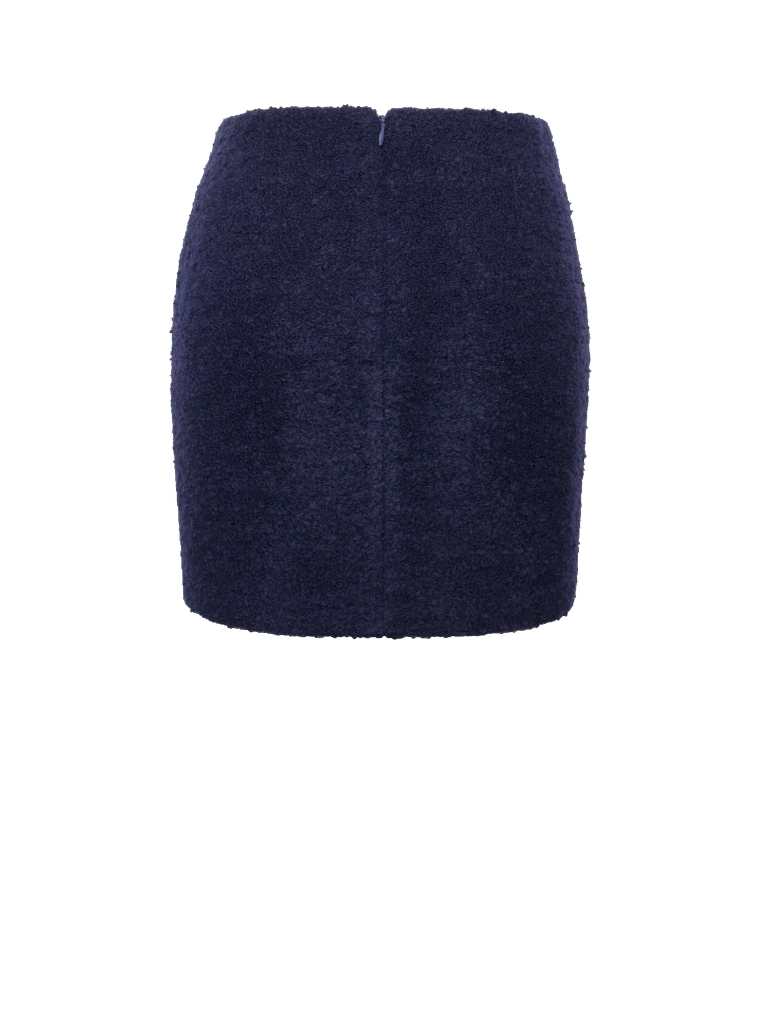 Wylda Boucle Wool Bodycon Mini Skirt | Navy Blue