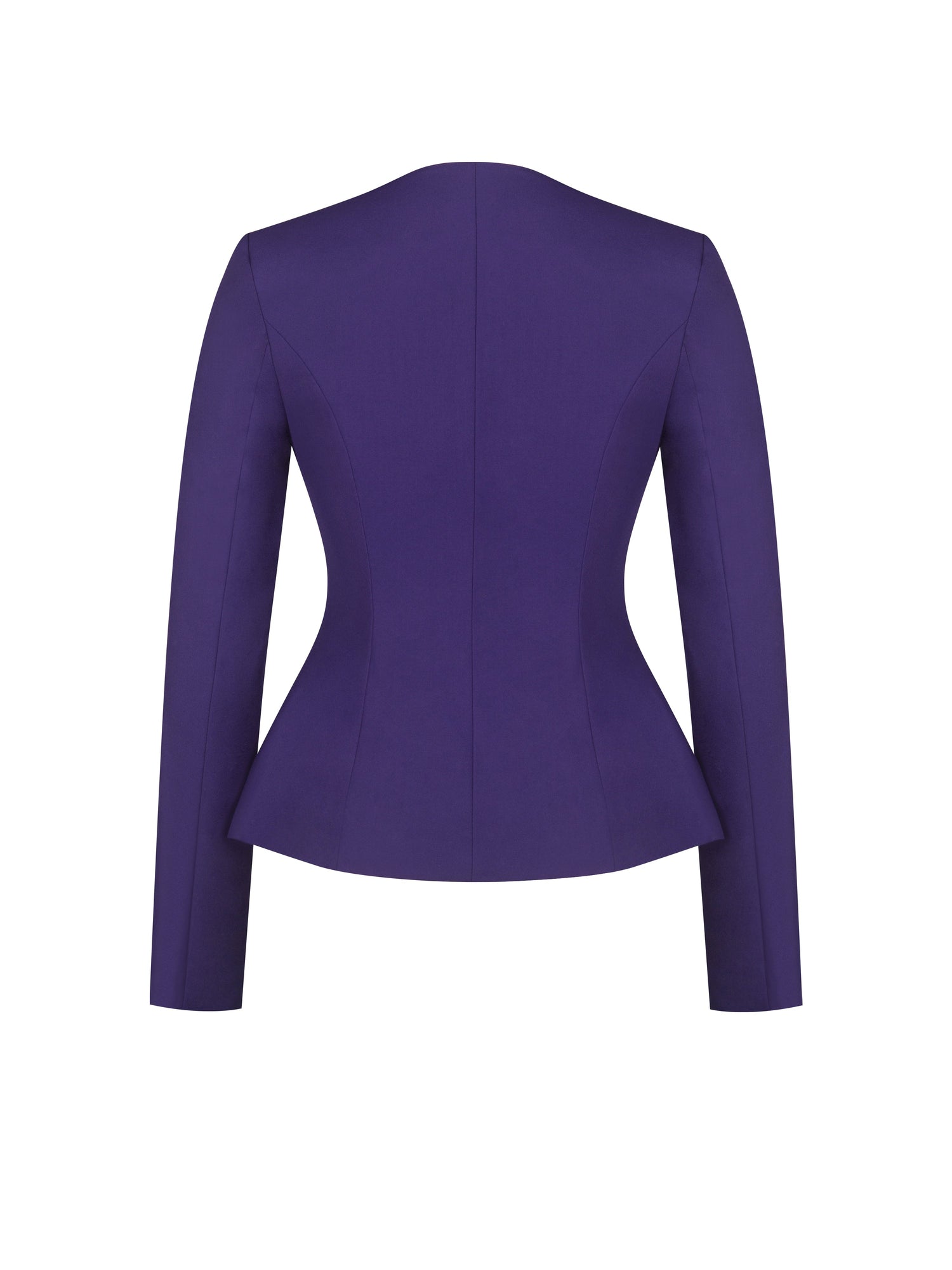 Skyla Square Neckline Peplum Blazer | Indigo