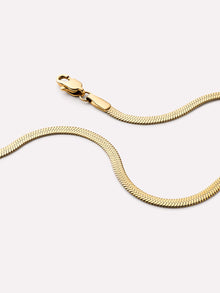 14K Gold Plated Stainless Steel Snake Chain Herringbone Chain Anklets For Women Ana Luisa Callan