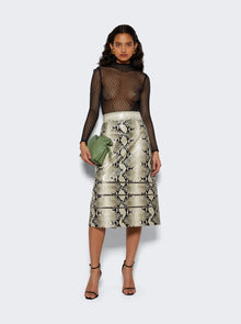 Women | Khaite | Isla Leather Skirt | Natural