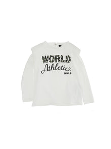 Girls | Padded Shoulder Jersey T-Shirt | Cream