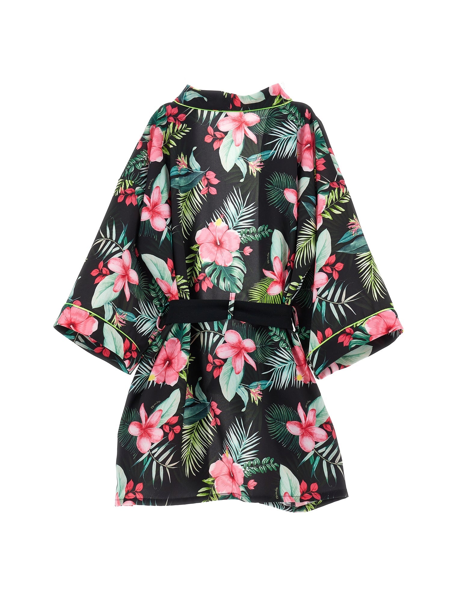 Girls | Jungle Print Kimono Jacket | Black