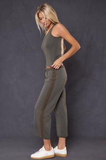 Women | Vintage Fitted Ribbed Tank | Olive