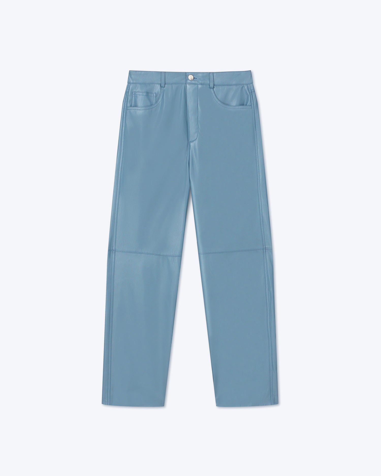 Mens | Aric Okobor Alt-Leather Pants | Storm Blue