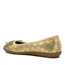 Beyla Casual Flat | Soft Gold Faux Nappa