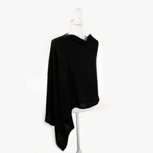 Cashmere Poncho Openwork | Black