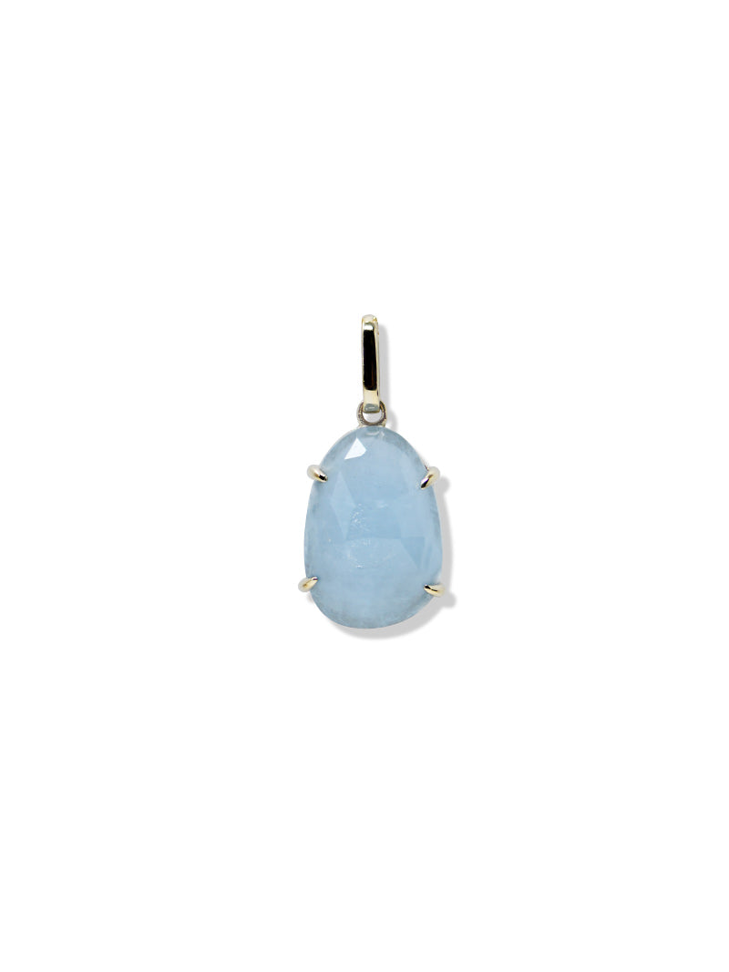 Classique Slice Charm | Aquamarine | 14K Yellow Gold