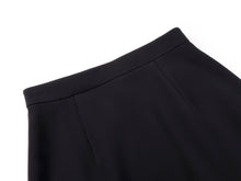 Triacetate Double Cut-Out Mesh Midi Skirt | Black