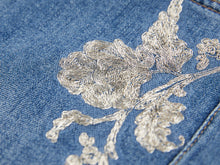 Embroidered Flare Jeans | Blue