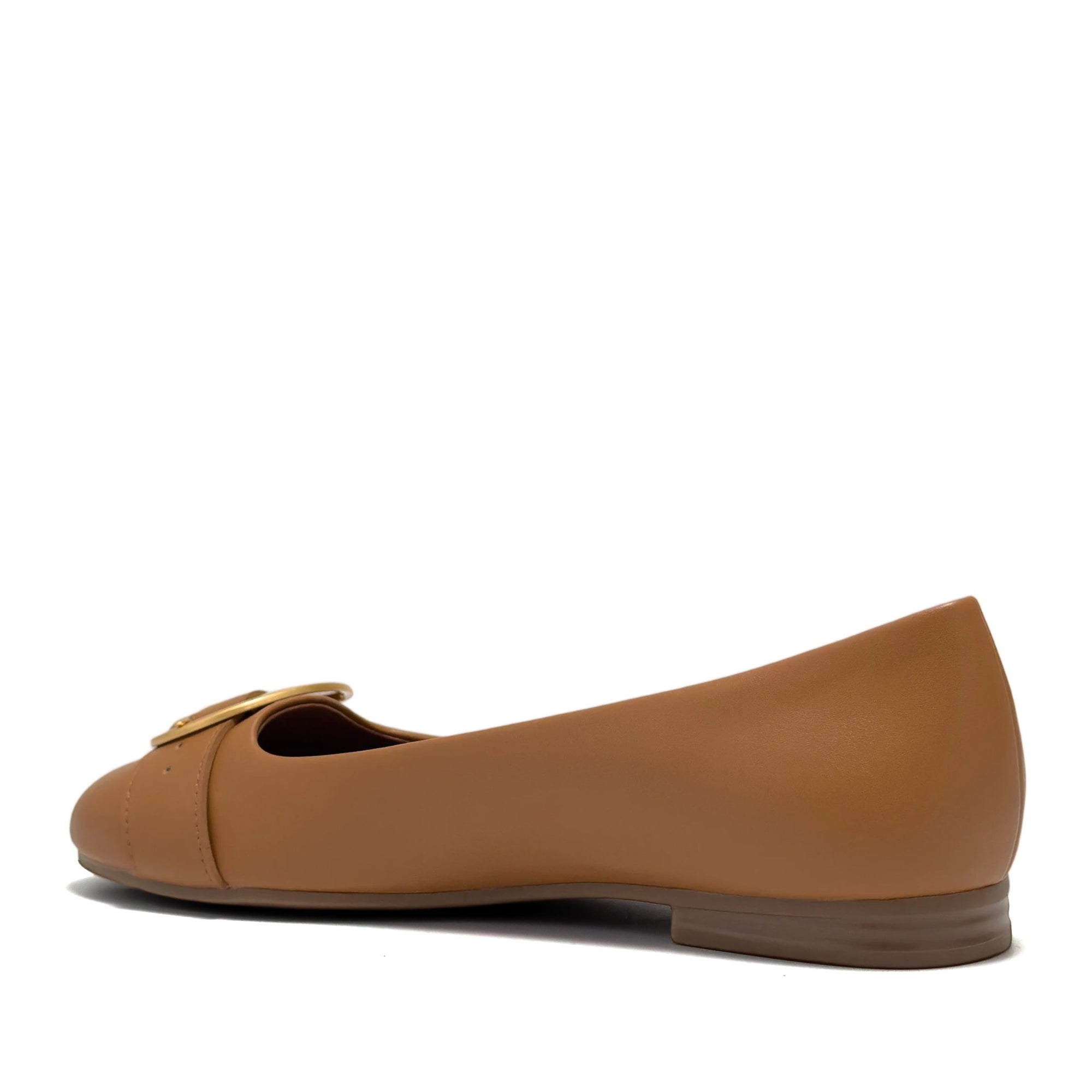 Paradise Casual Flat | Tan Faux Soft Nappa