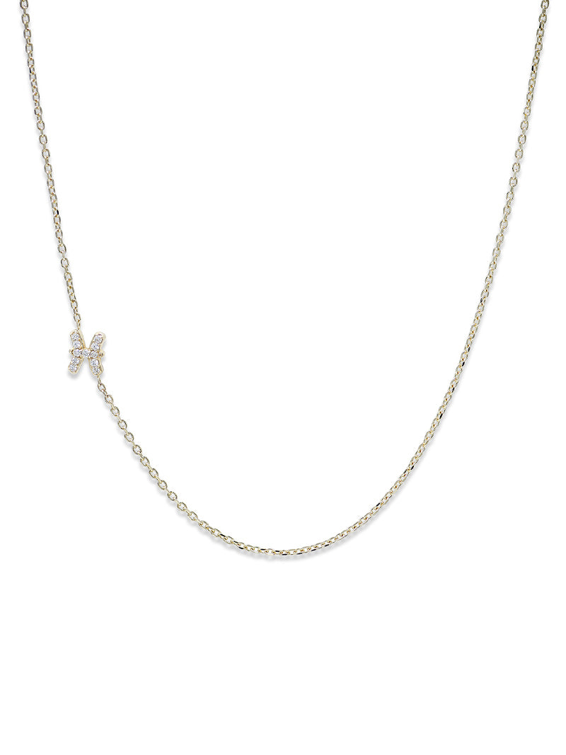 Love Letter Pave Zodiac Necklace | Diamonds | 14K Yellow Gold