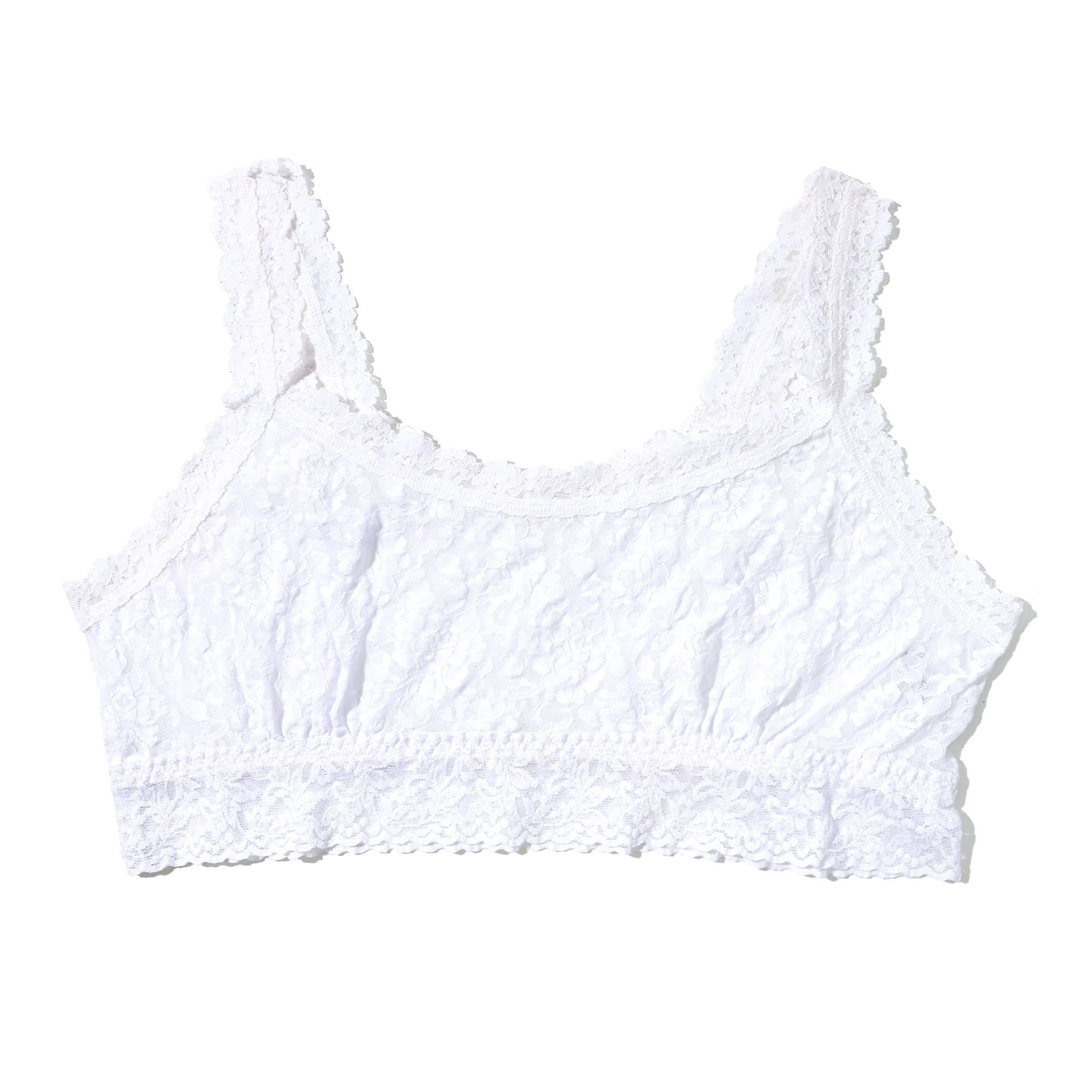 Plus Size Signature Lace Crop Cami | White