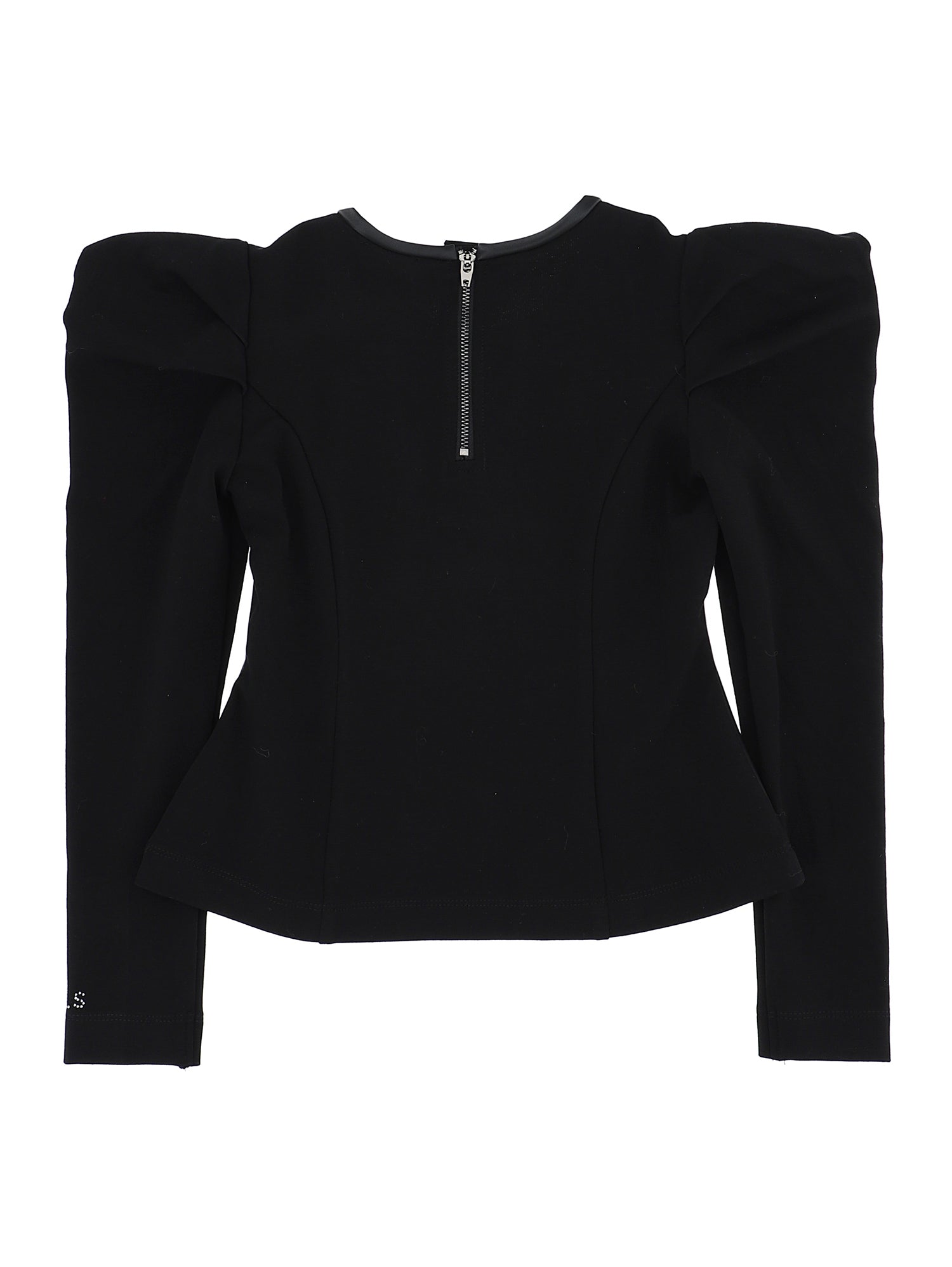 Girls | Coated Fabric & Jersey T-Shirt | Black