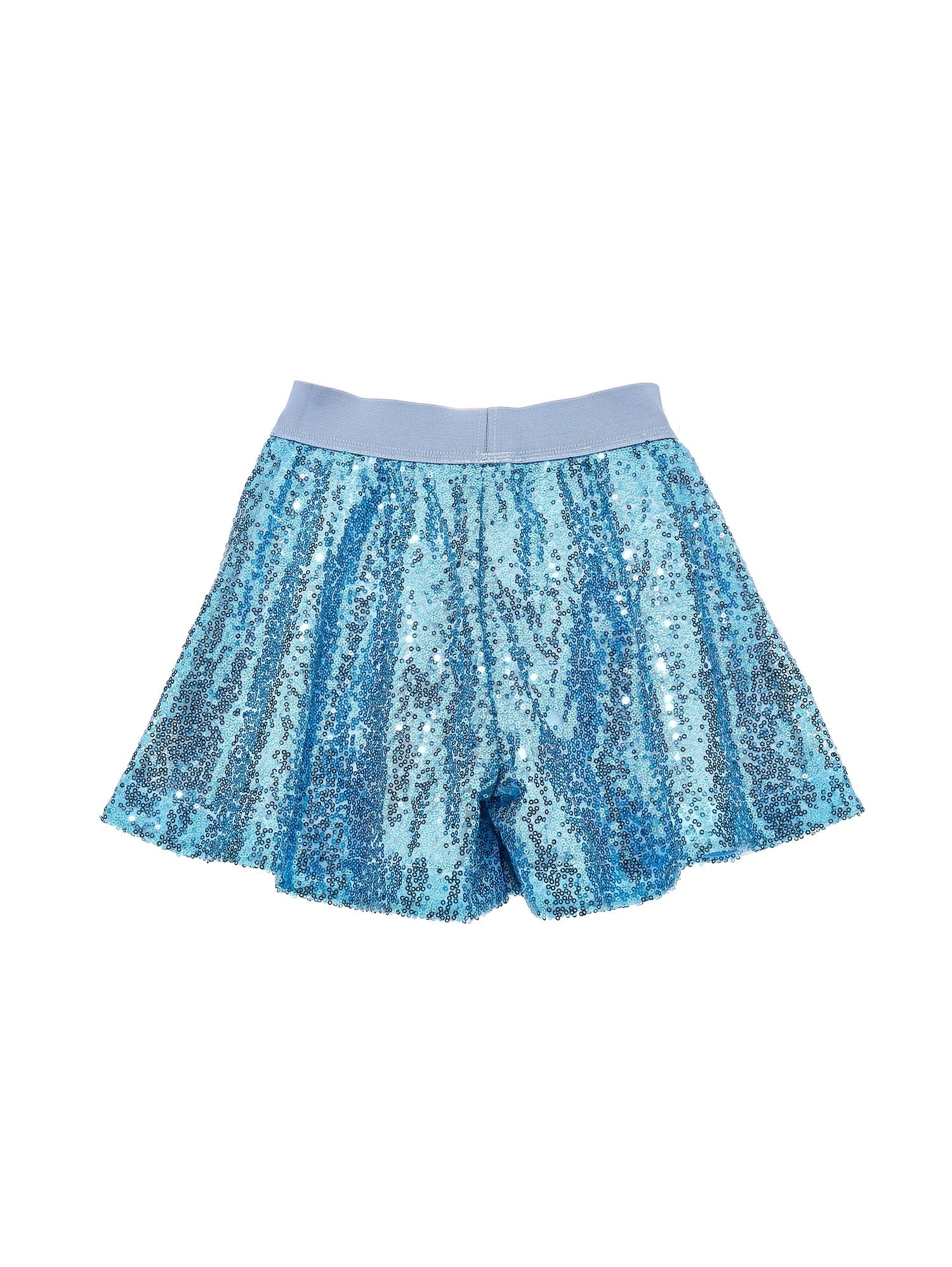 Girls | Sequinned Godet-Fit Shorts | Cornflower Blue