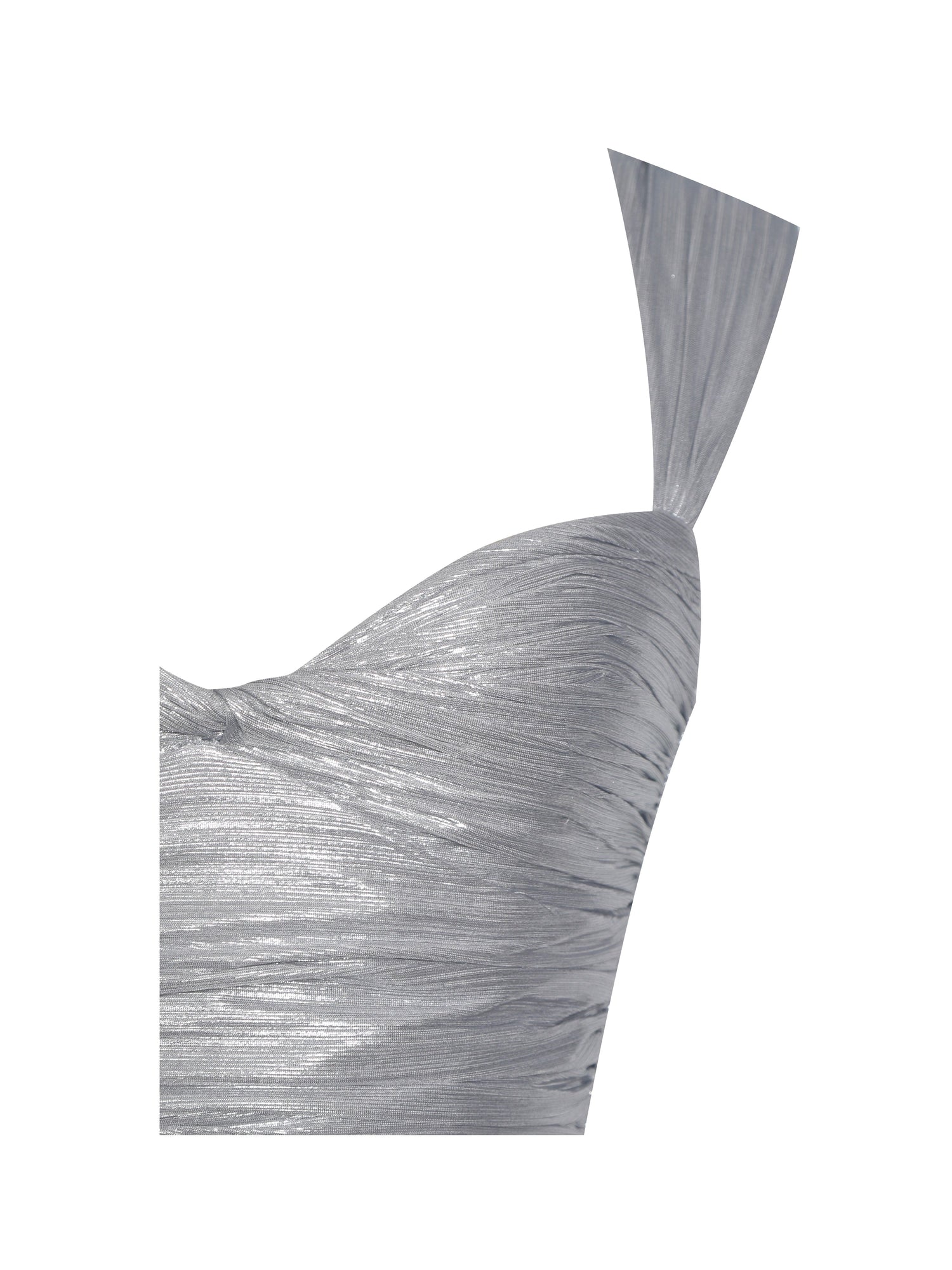 Palmer Glitter Drop Waist Maxi Dress | Silver