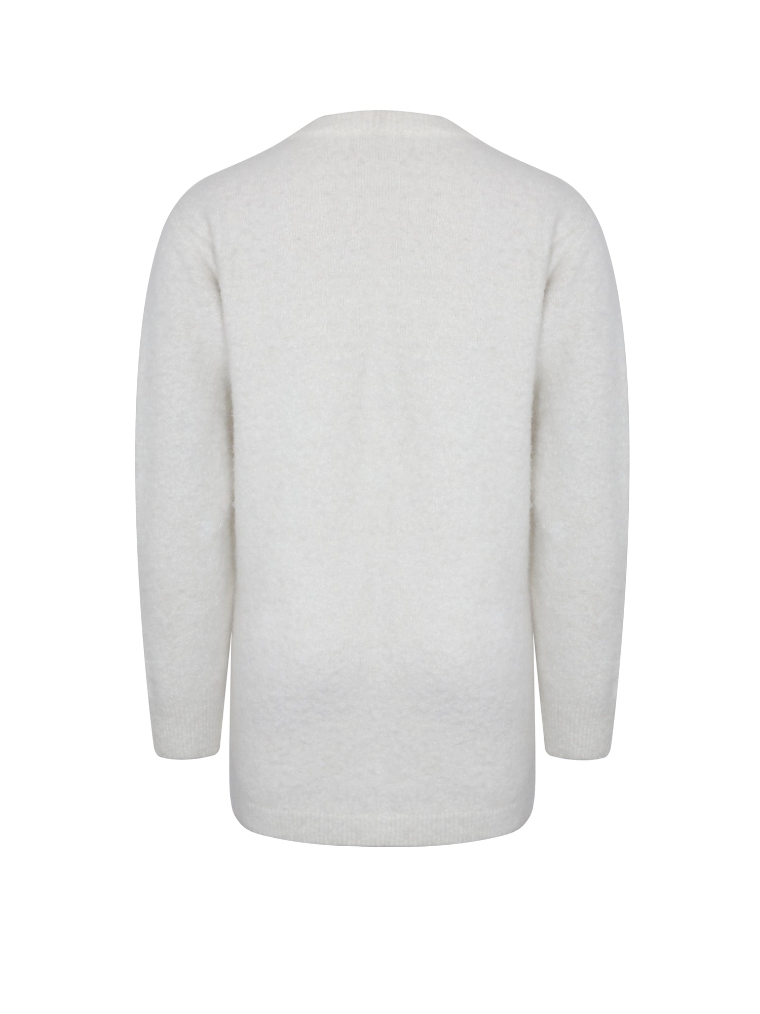 Orla Wool-Blend Ribbed Knit Cardigan | White