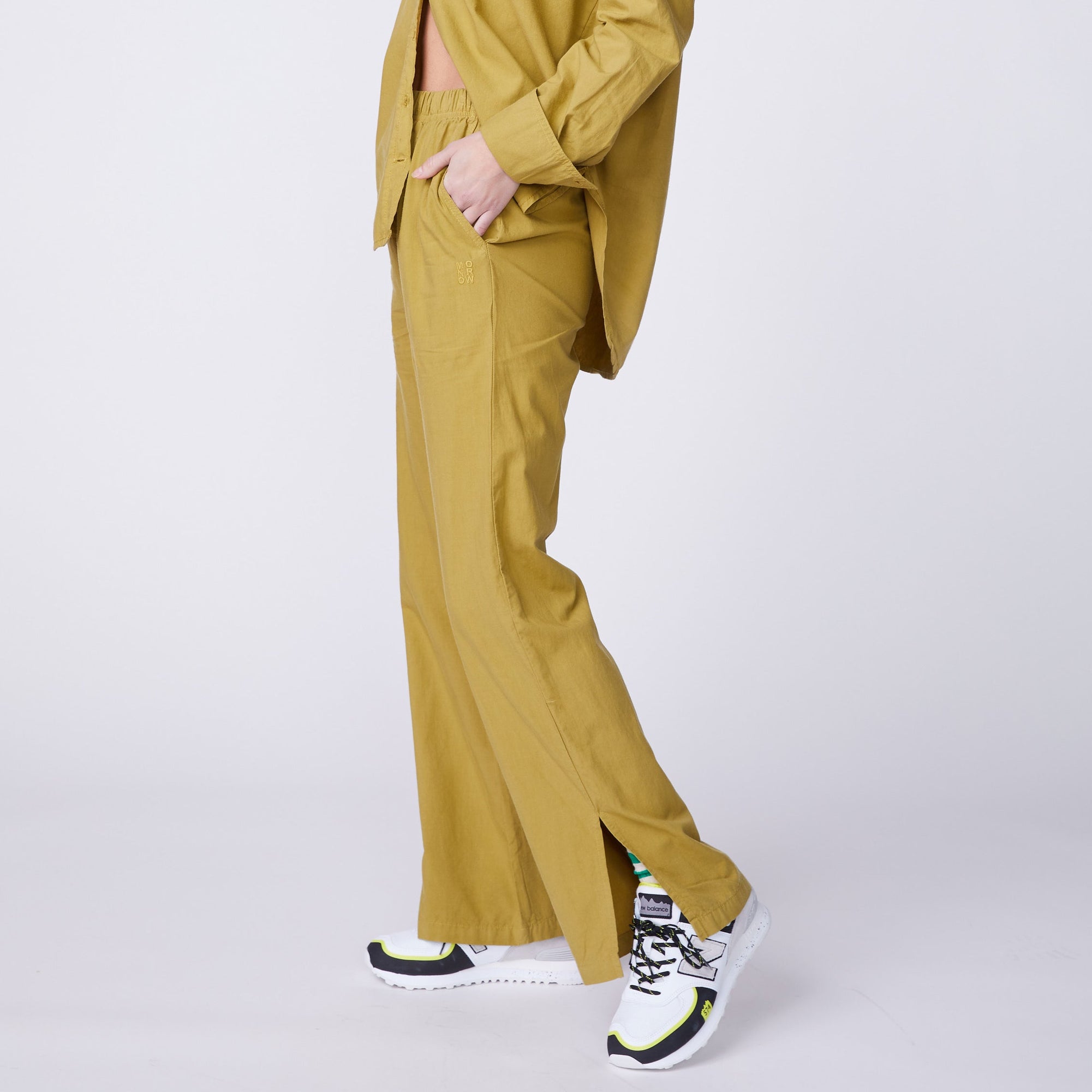 Poplin Pants | Women | Golden Olive