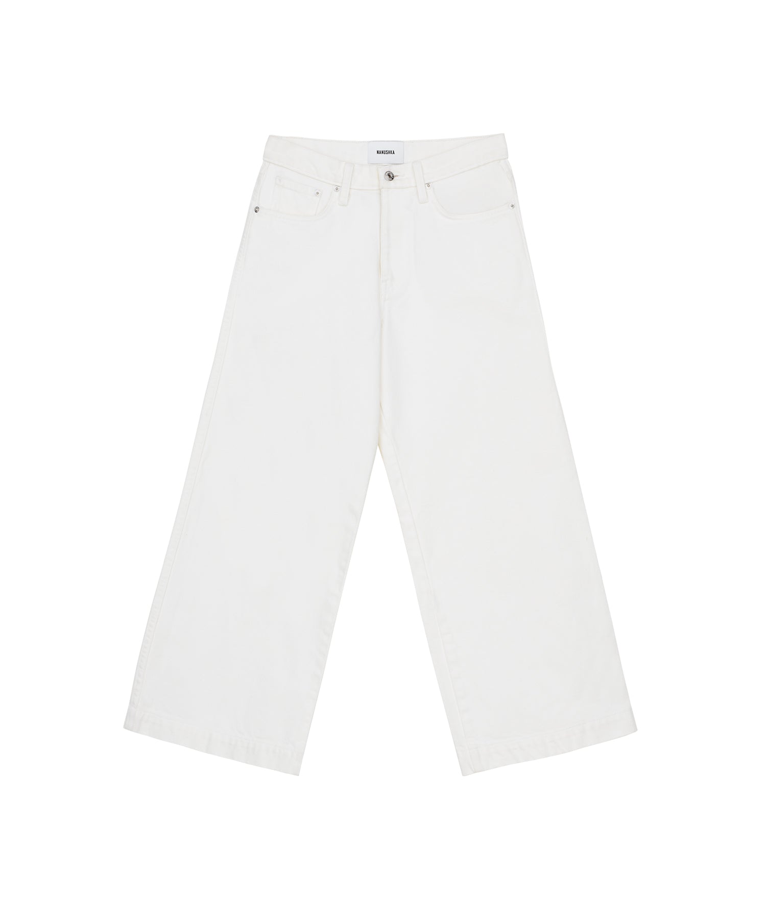 Womens | Ramos Wide Leg High Rise Jeans | White