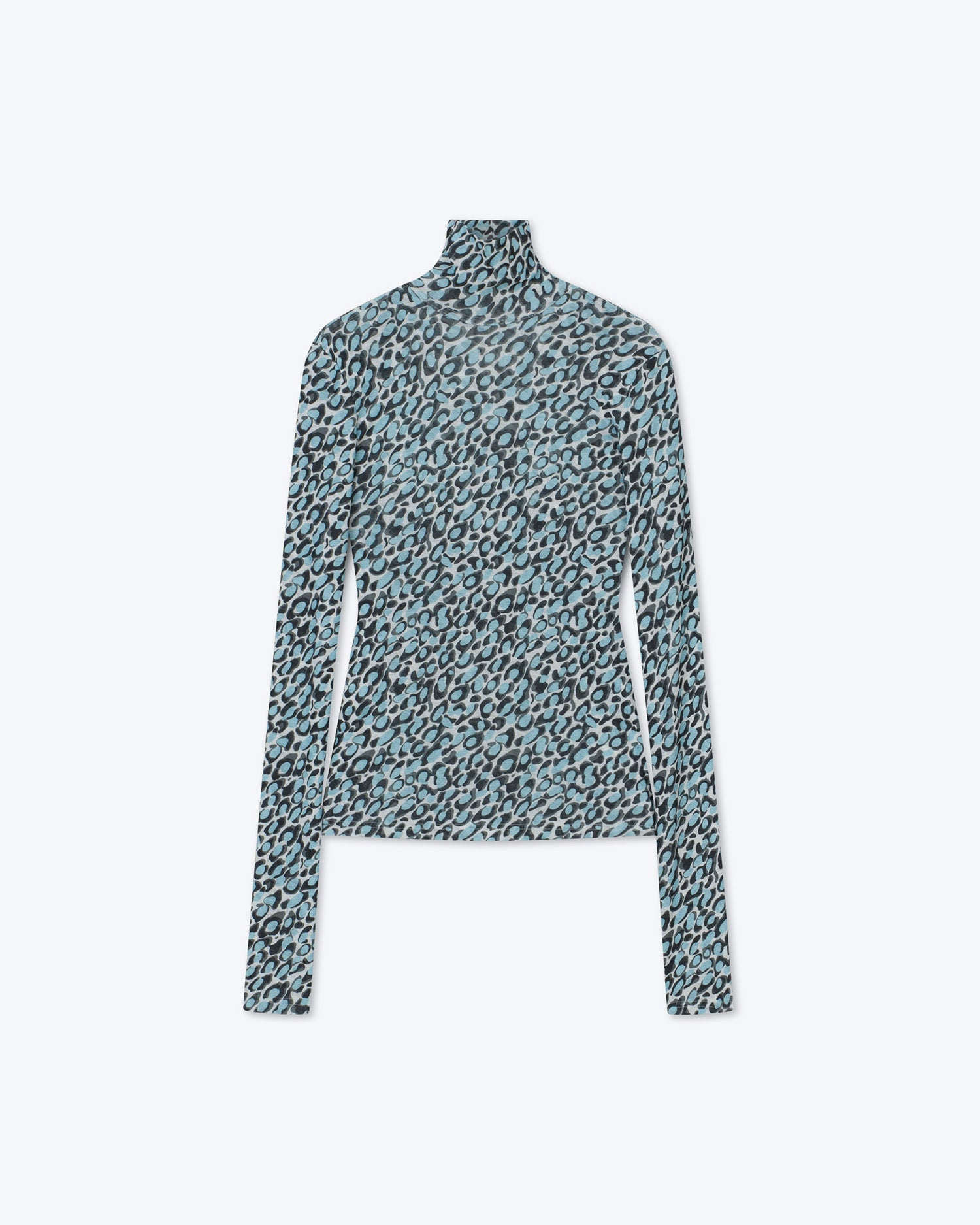 Womens | Josa Mesh Roll Neck | Ocelot Sky Blue