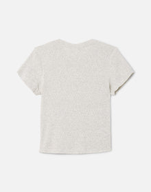 Womens | Hanes Pointelle 90s Baby Tee | Heather Grey