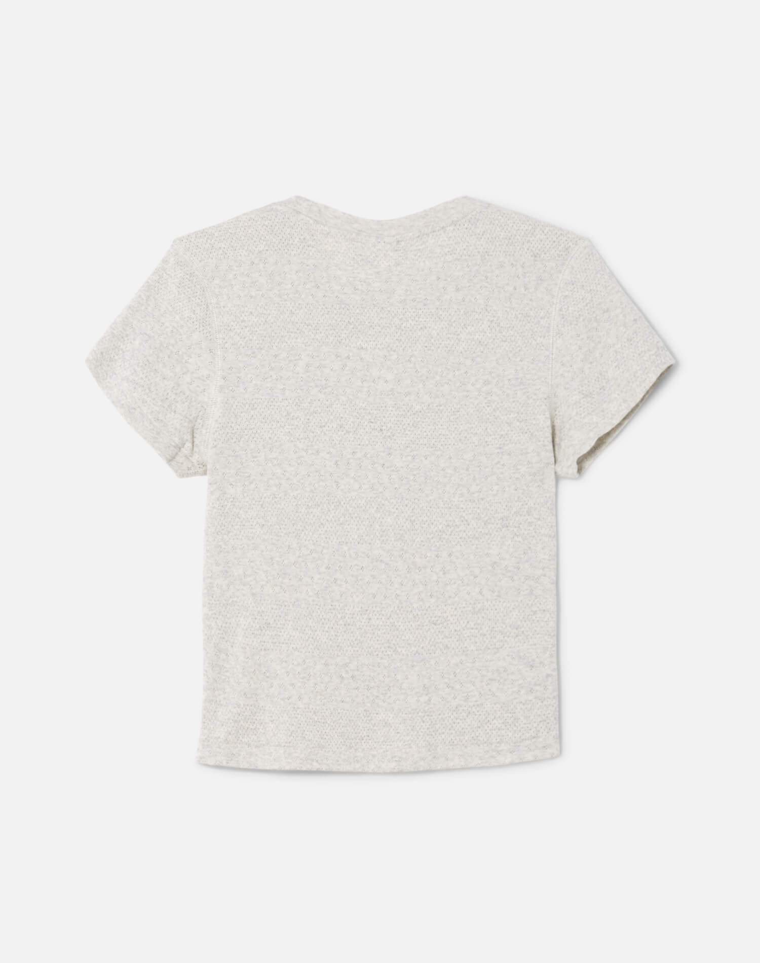 Womens | Hanes Pointelle 90s Baby Tee | Heather Grey