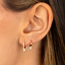  Diamond Spike Huggie Earring 14K - Adina's Jewels