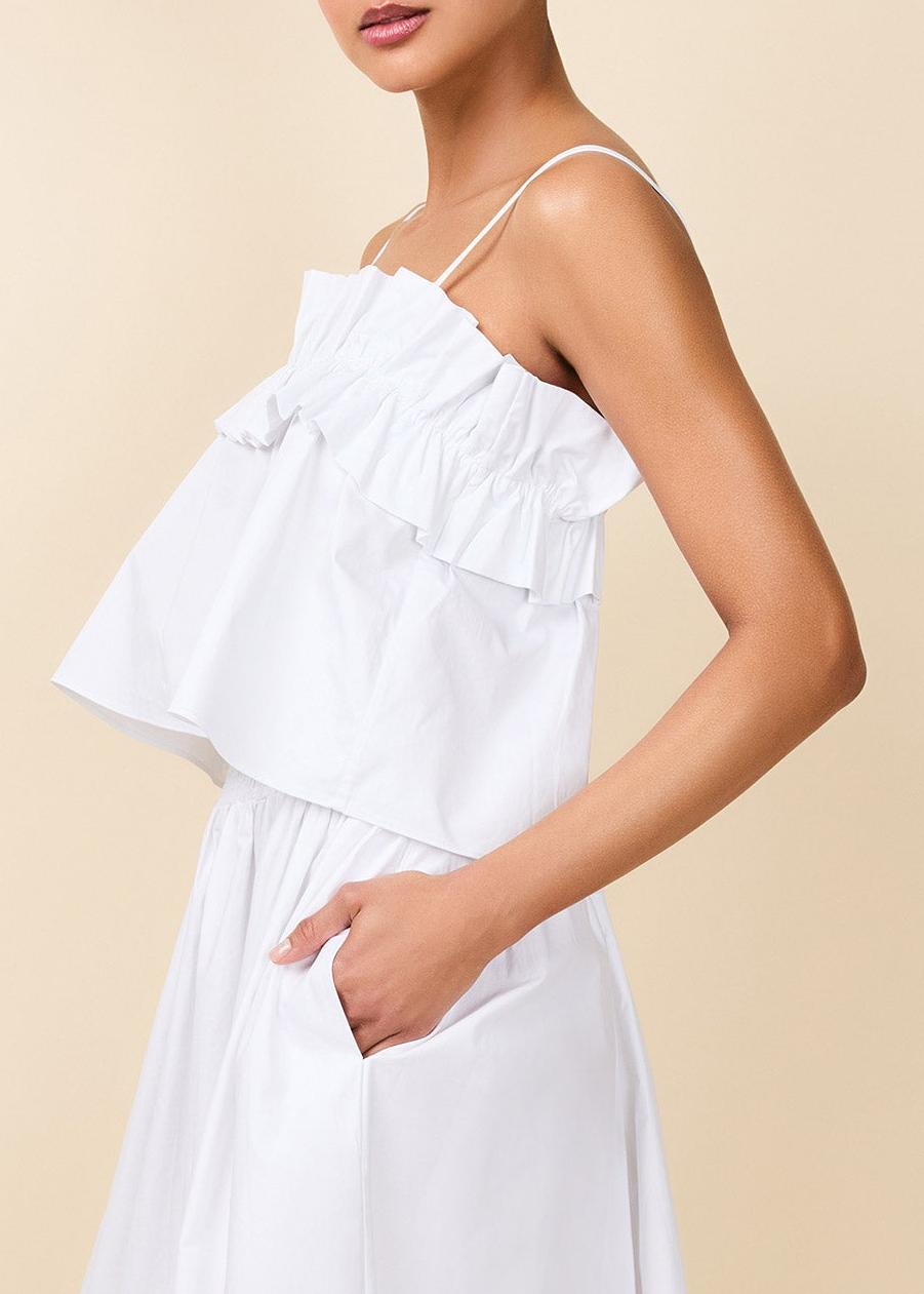 Womens | Sophie Top Poplin | Optic White