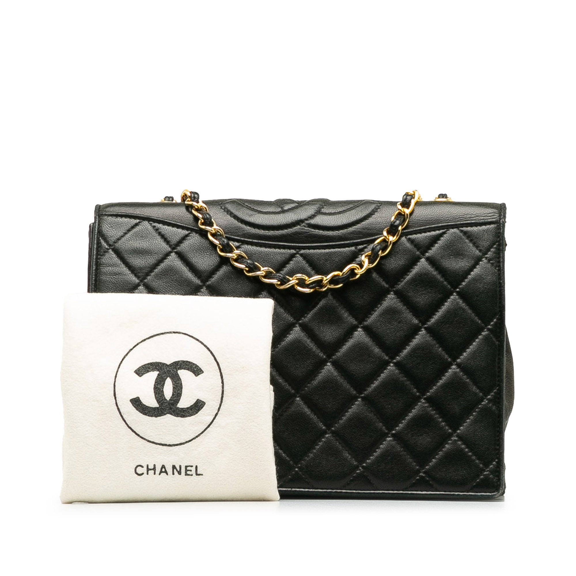 Chanel Pre-Owned CC Matelasse Lambskin Crossbody Bag | Women | Black