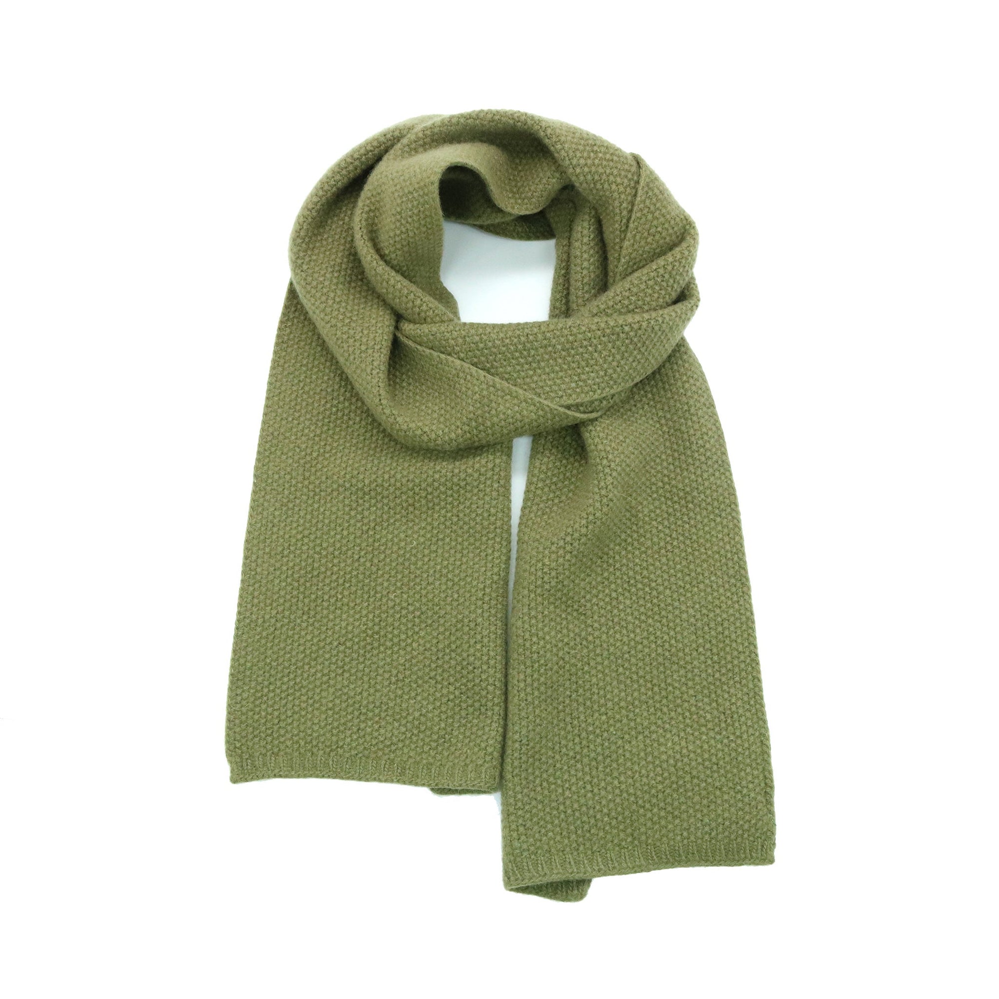 Cashmere Stitched Scarf | Martini Olive