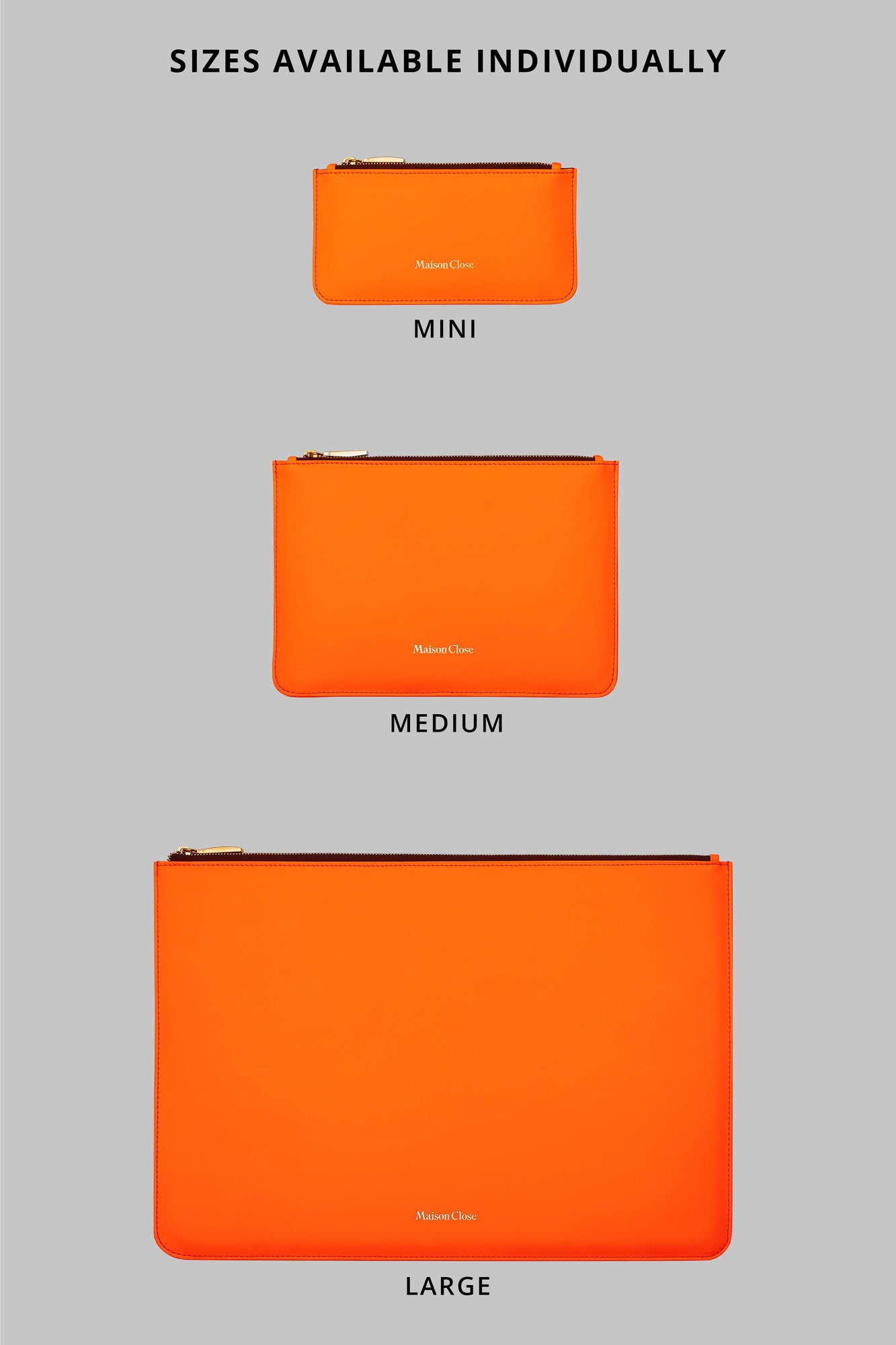 Leather pouch - Corps à Corps Neon | Orange