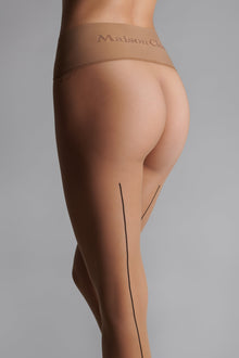 Signature Back Seam Seamless Tights - 20D - Medium Nude - Les Coquetteries