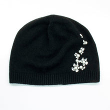 Beanie Hat With Stones And Pearls | Black