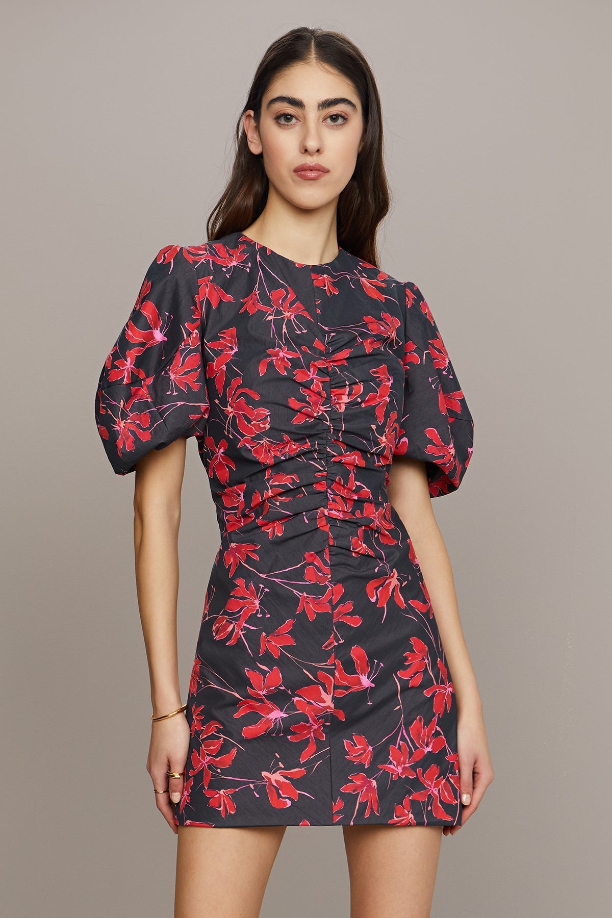 Amur | Tanner Puff Sleeve Mini | Floral Breeze
