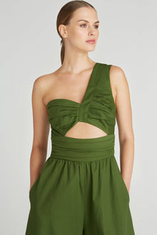 Amur | Parris One Shoulder Jumpsuit | Military