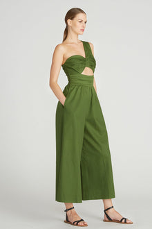 Amur | Parris One Shoulder Jumpsuit | Military