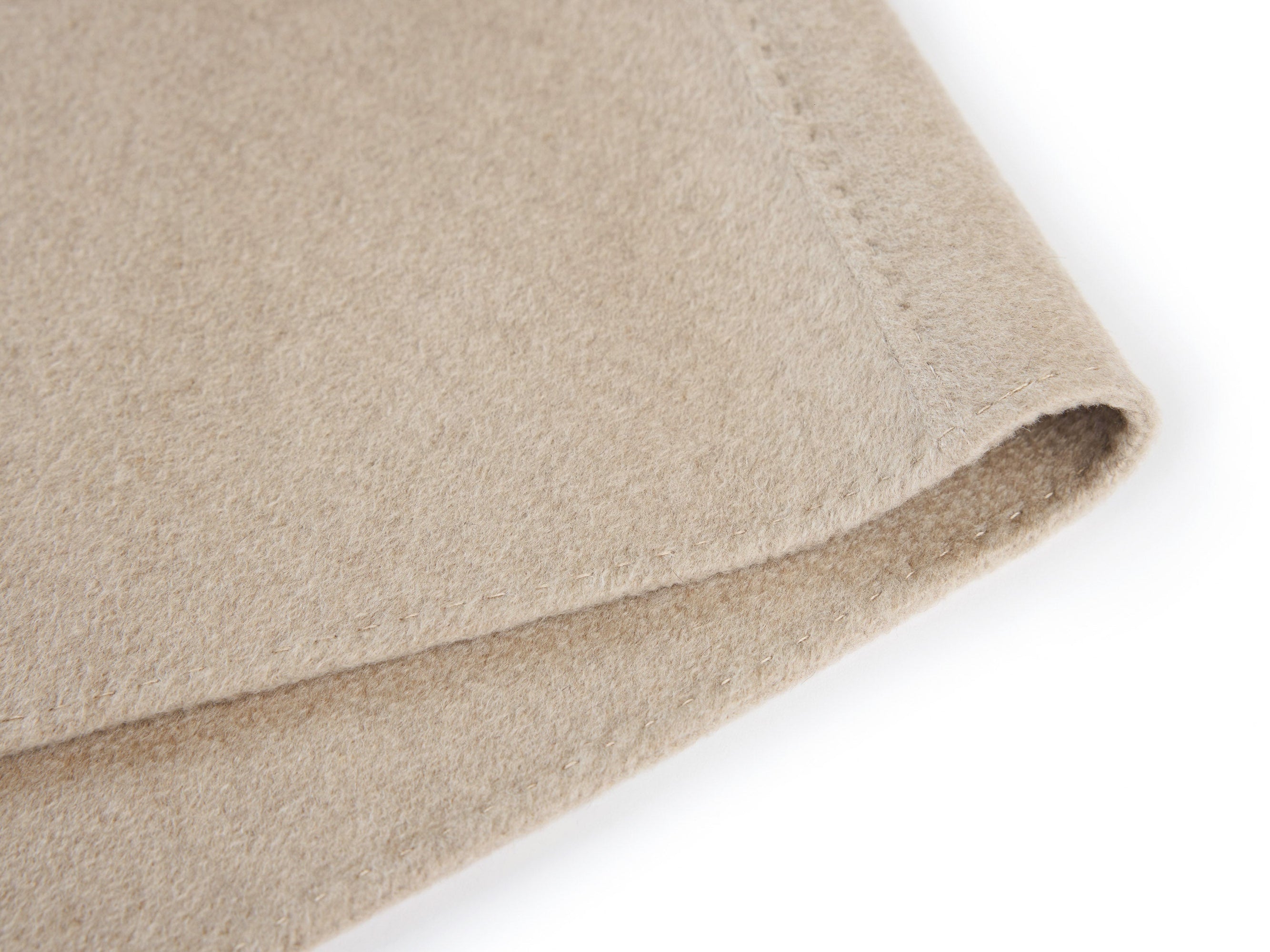 Cape-Style Fur-Collar Cashmere Coat | Camel