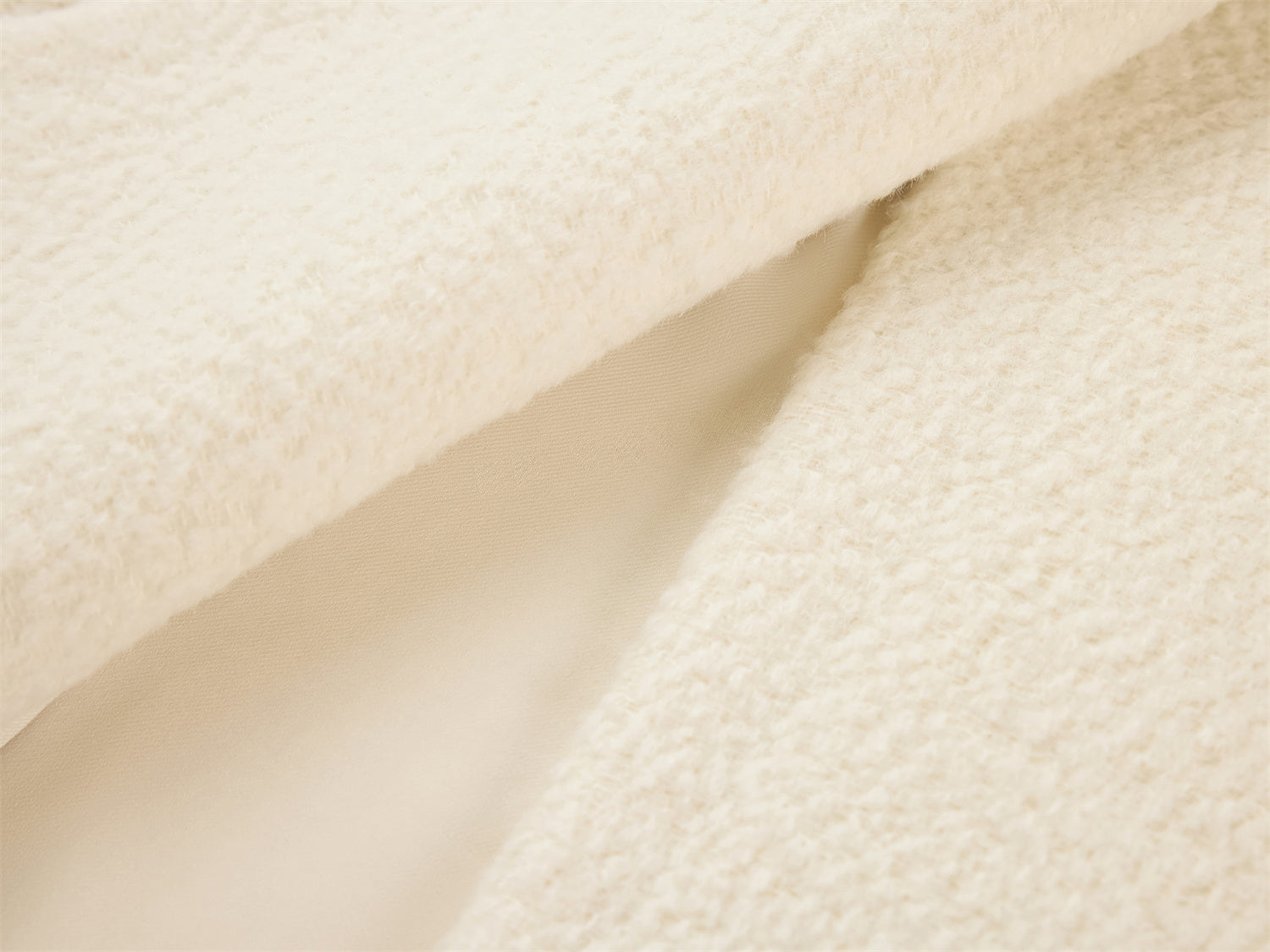 Boucle Long Blazer | Beige