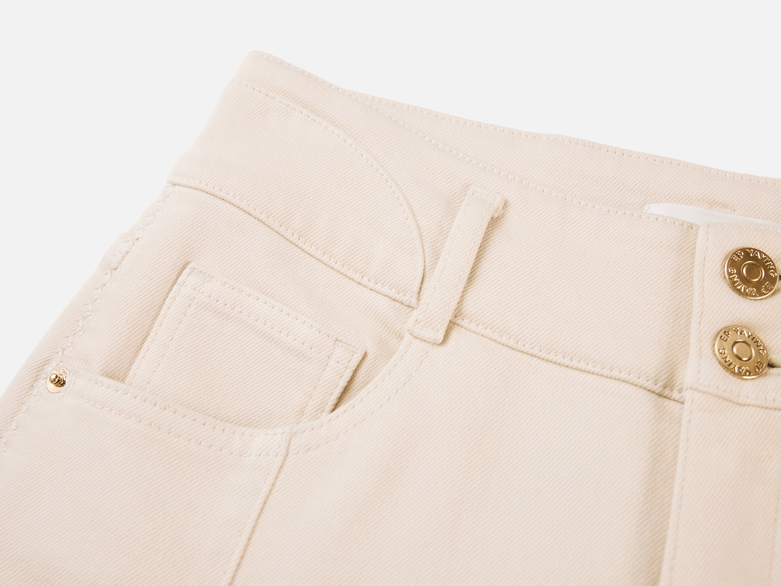 High-Waisted Wide-Leg Jean | Beige