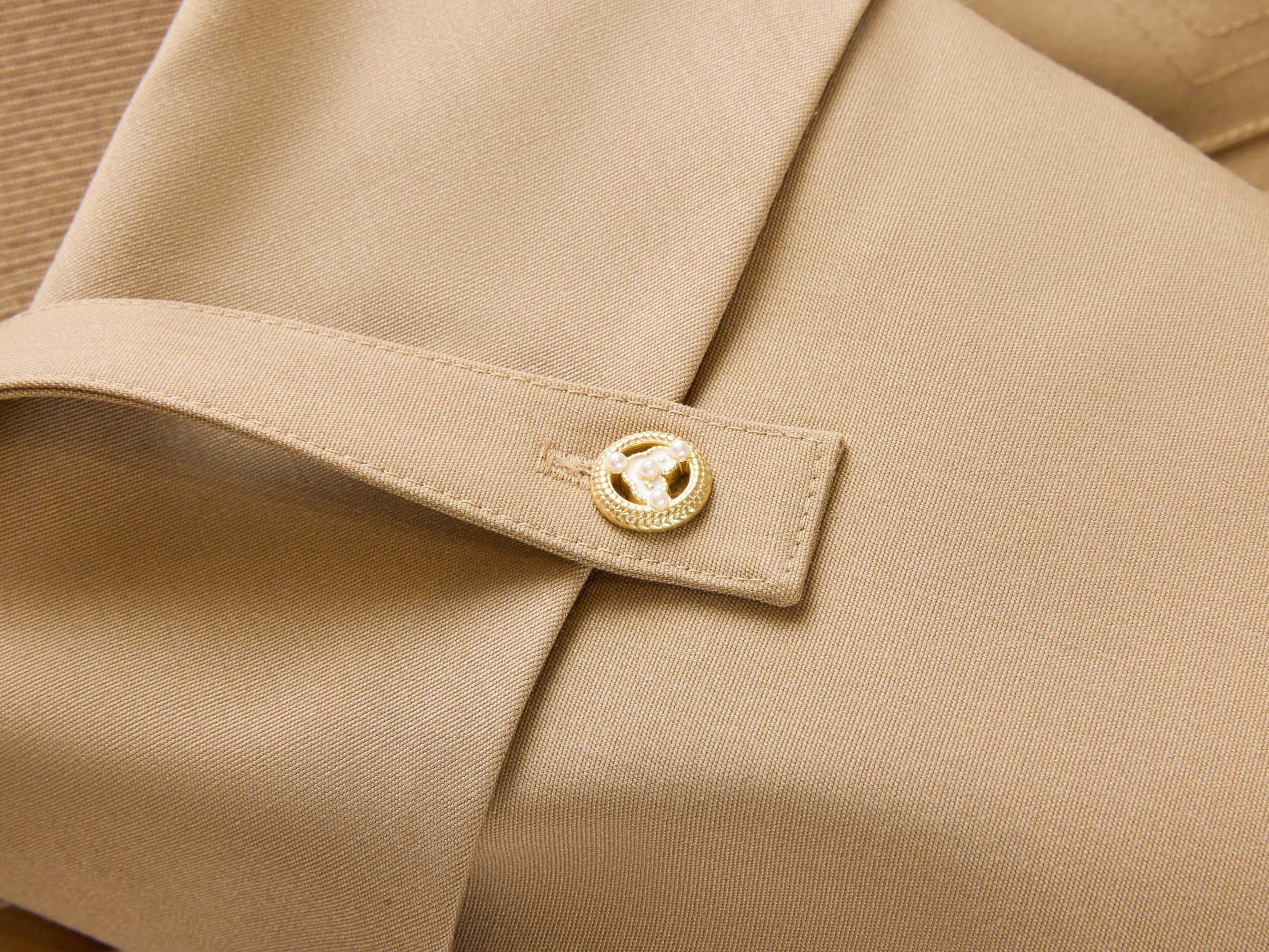 Wool Elegant Waist-Defining Slim-Fit Dress | Khaki
