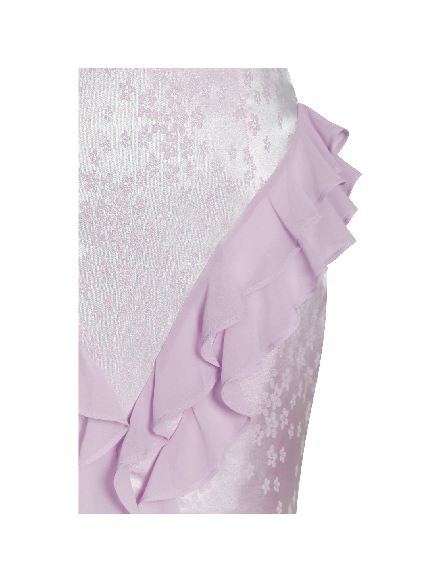 Paolina Taro Jacquard Ruffle Mermaid Maxi Dress | Pink