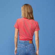 Stripe Cropped Top | Women | Blood Red