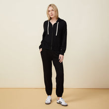 Baby Thermal Slouchy Zip Up | Women | Black