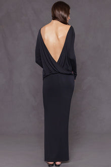 Women | Lightweight Ribbed 2-Fer Drape Top | Black